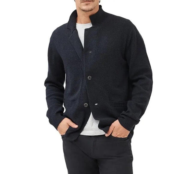 Rodd & Gunn Navy Blue West Eyreton Premium Cotton Wool Spun in Italy Cardigan XL